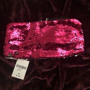 Sequin cropped tube top